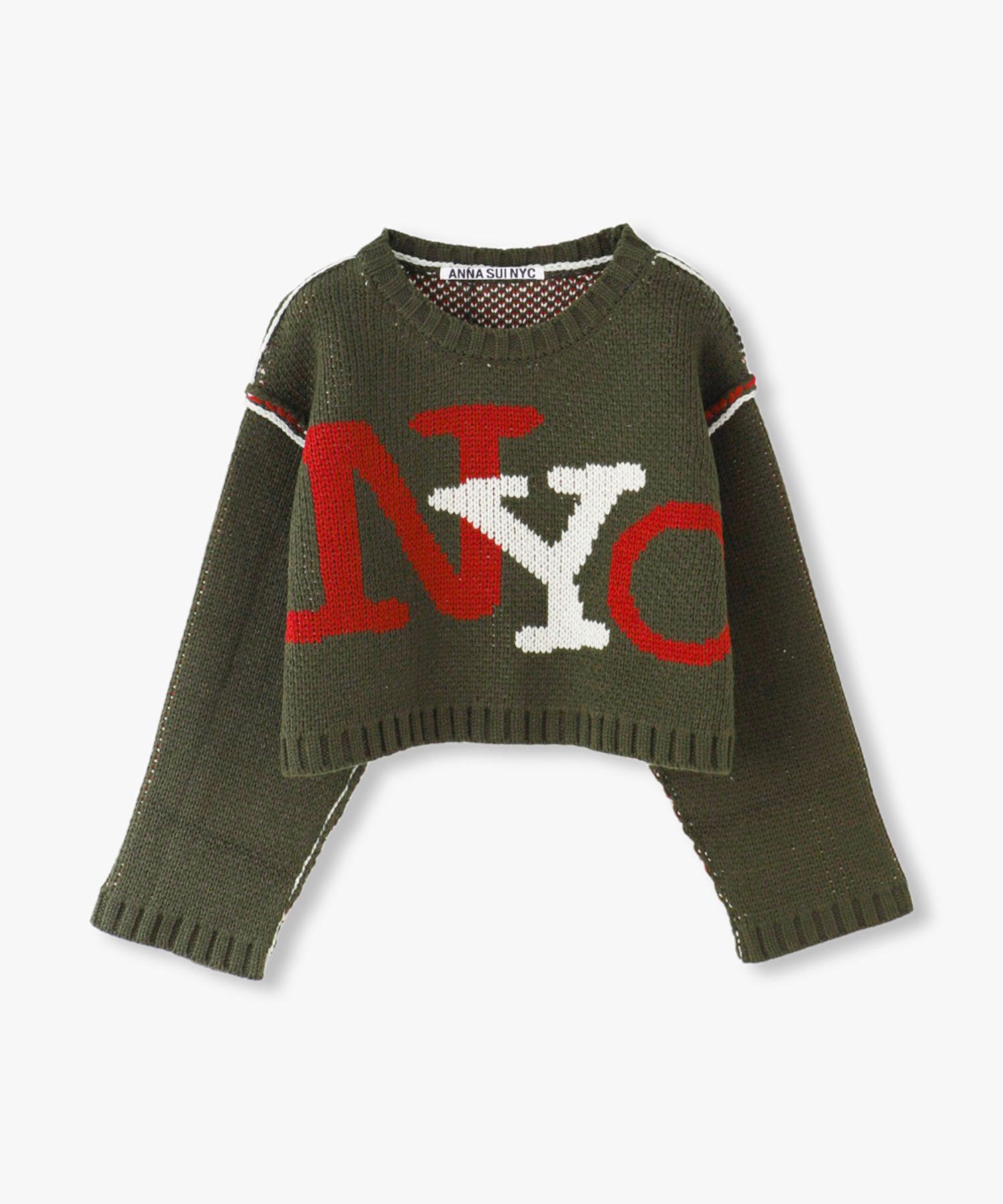 "NYC”ジャガードニットプルオーバー