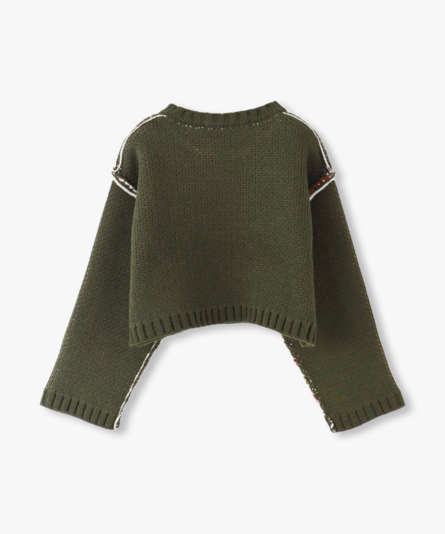 "NYC”ジャガードニットプルオーバー