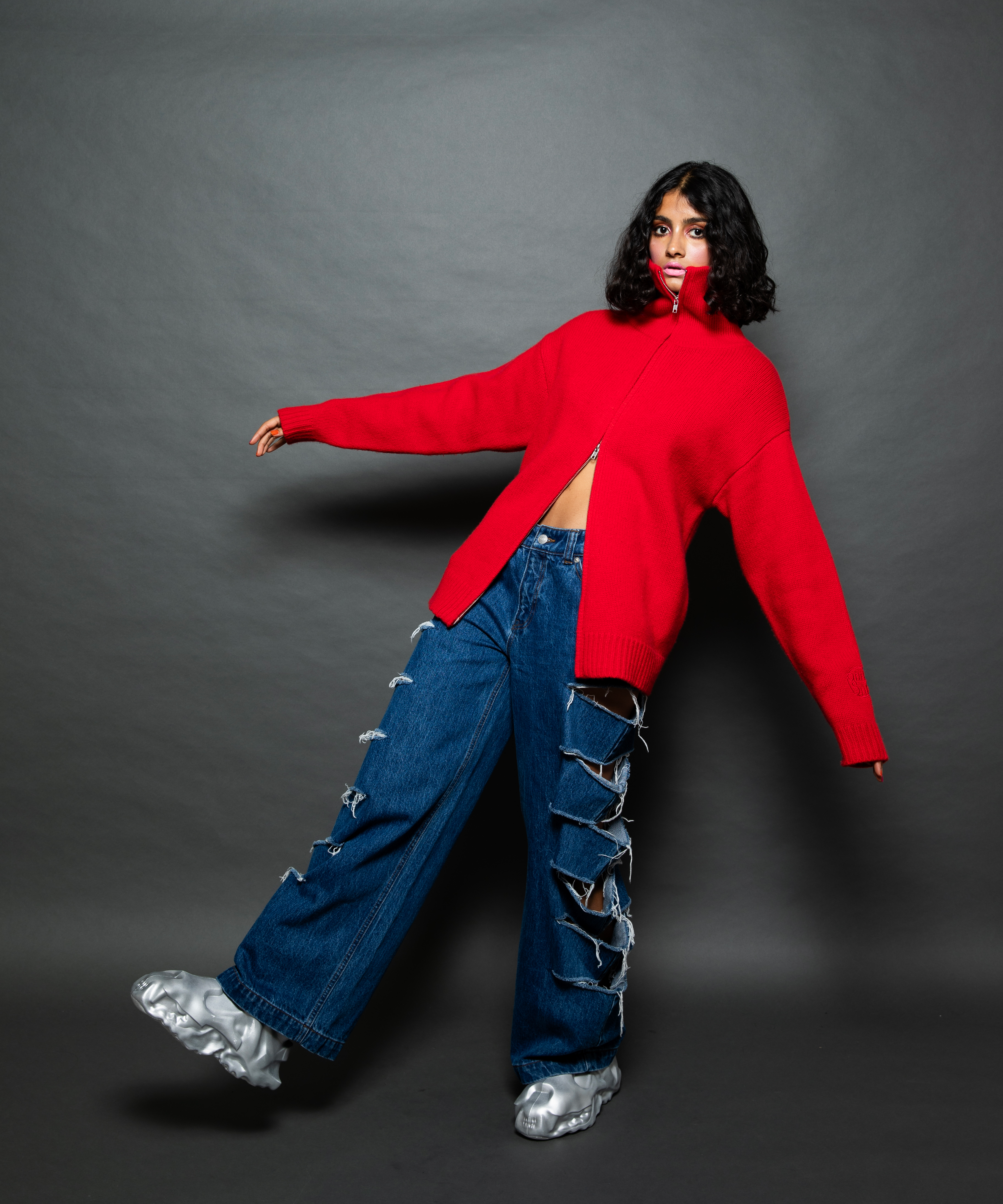 スーパースラッシュバギーデニムパンツ