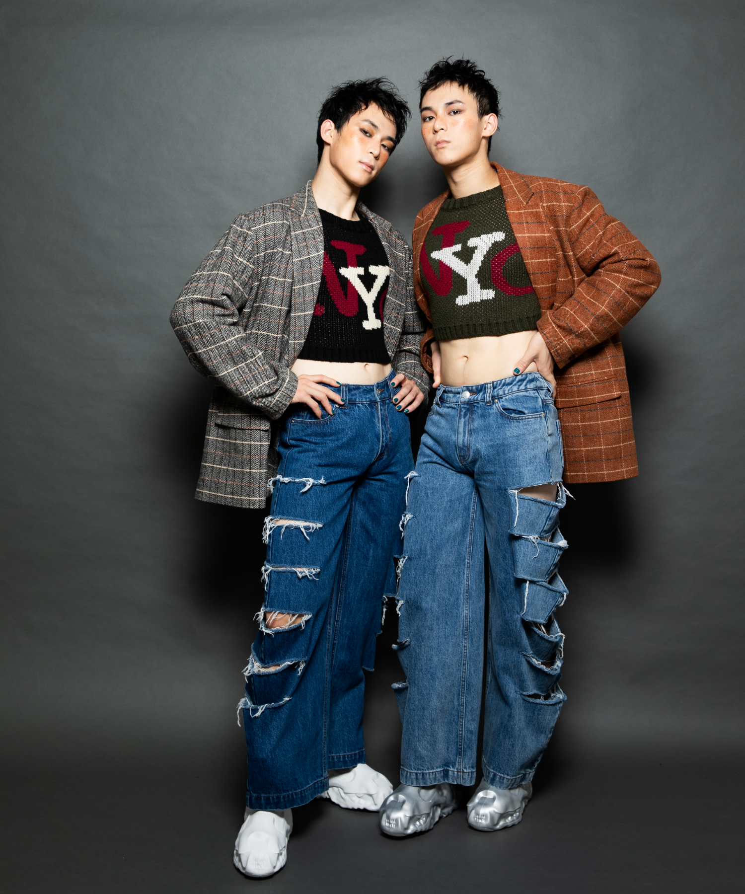 "NYC”ジャガードニットプルオーバー