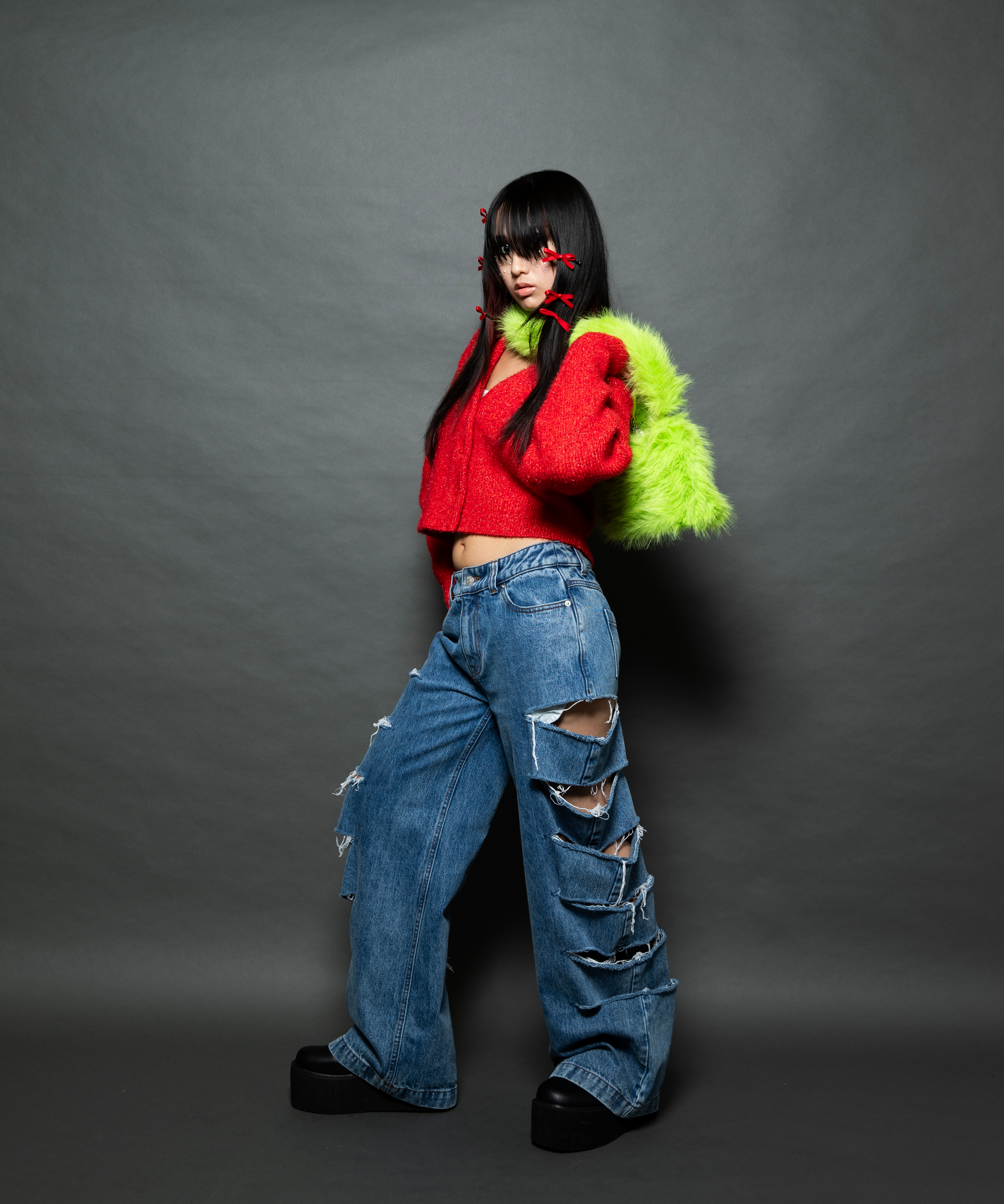 スーパースラッシュバギーデニムパンツ