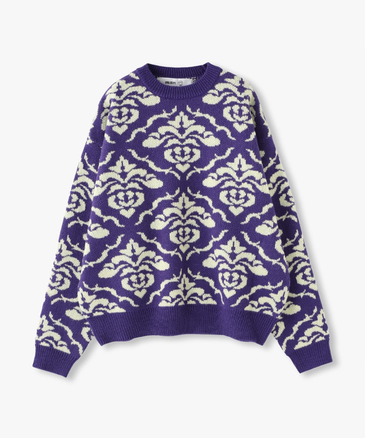 ANNA SUI NYC ダマスク柄 ジャガードニット