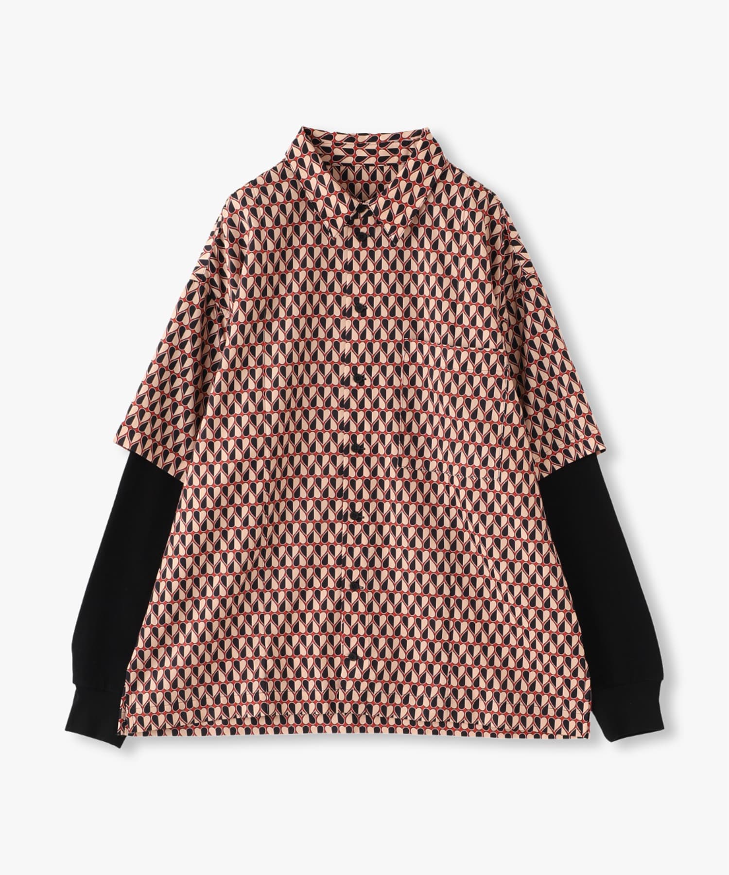 ANNA SUI NYC アーカイブ柄レイヤードシャツ