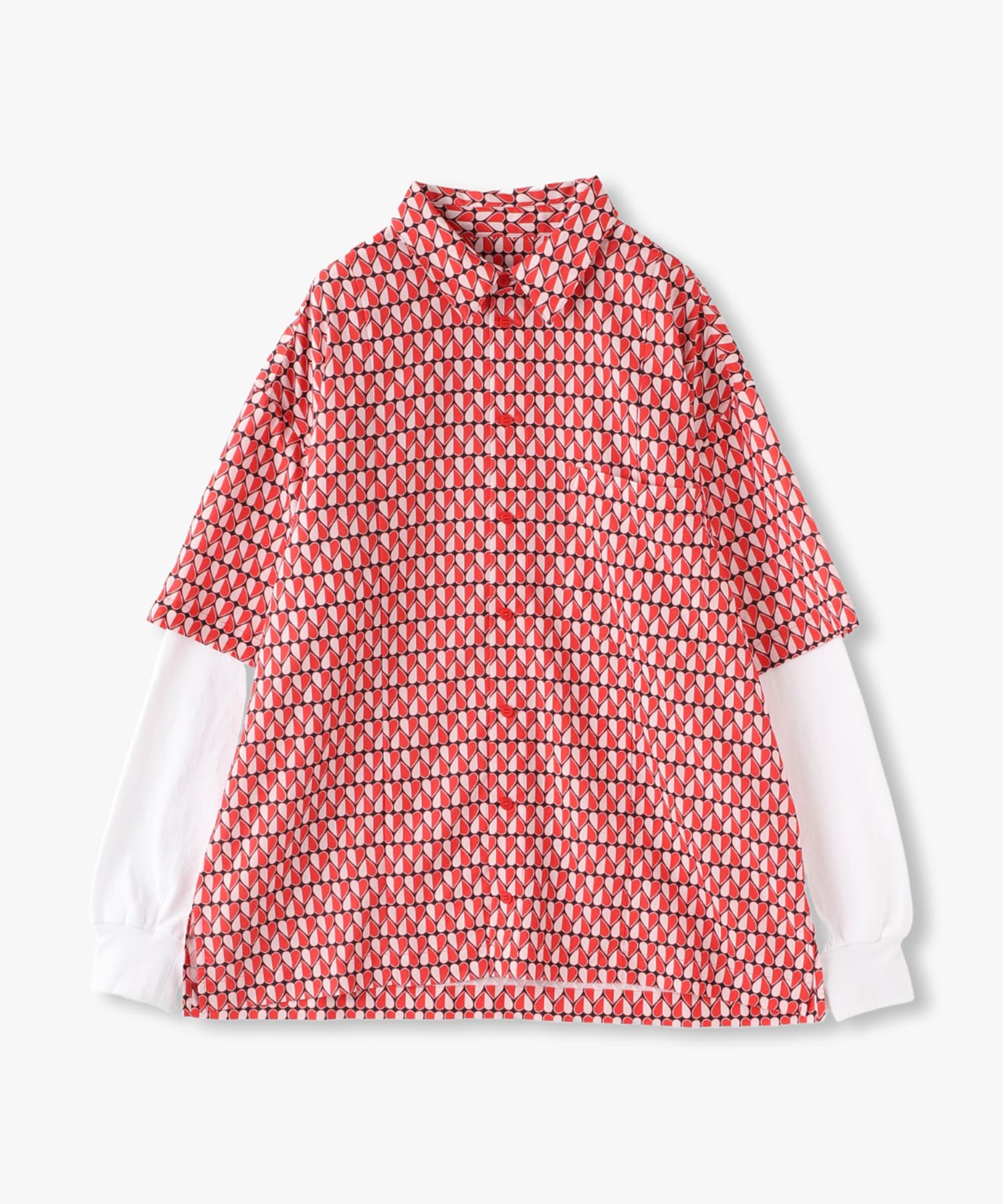 ANNA SUI NYC アーカイブ柄レイヤードシャツ