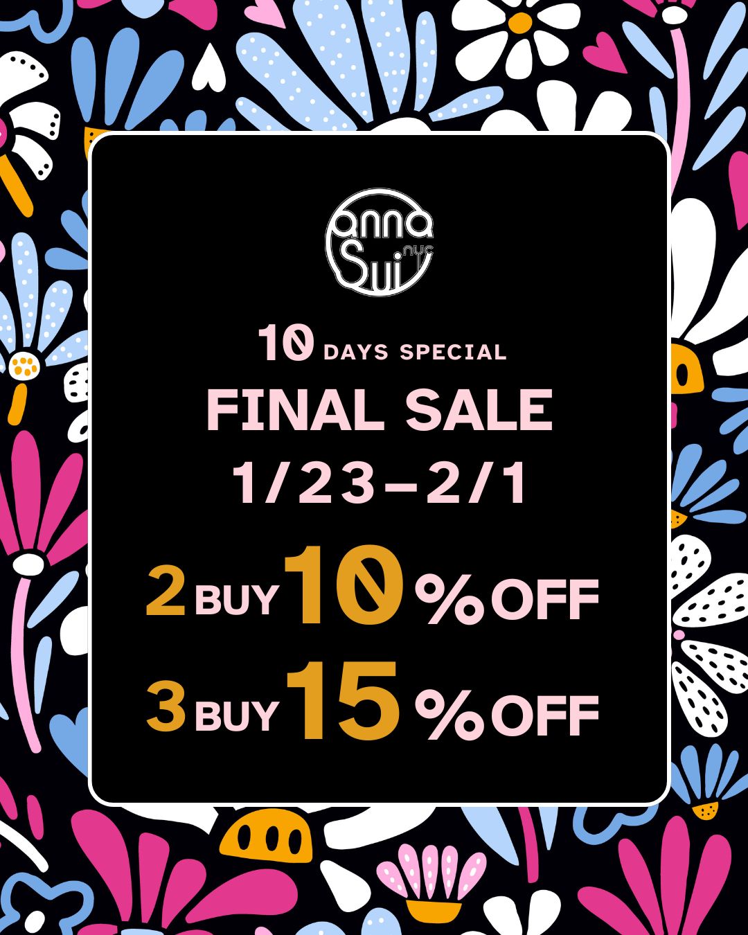 2BUY 10%OFF / 3BUY 15%OFF SALE【1/23fri-2/1mon】