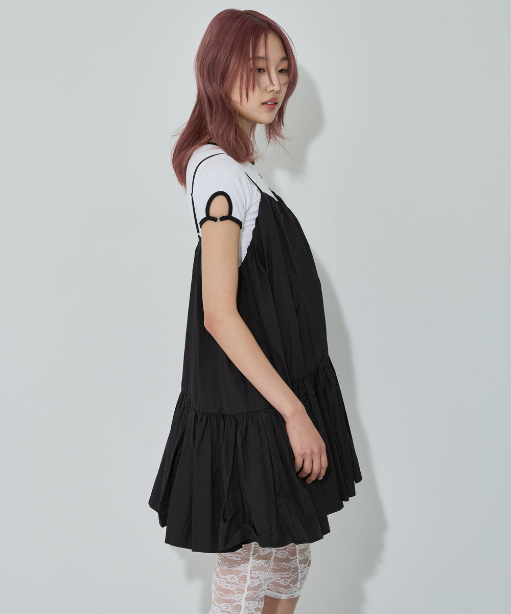 ギャザーフレアキャミワンピース