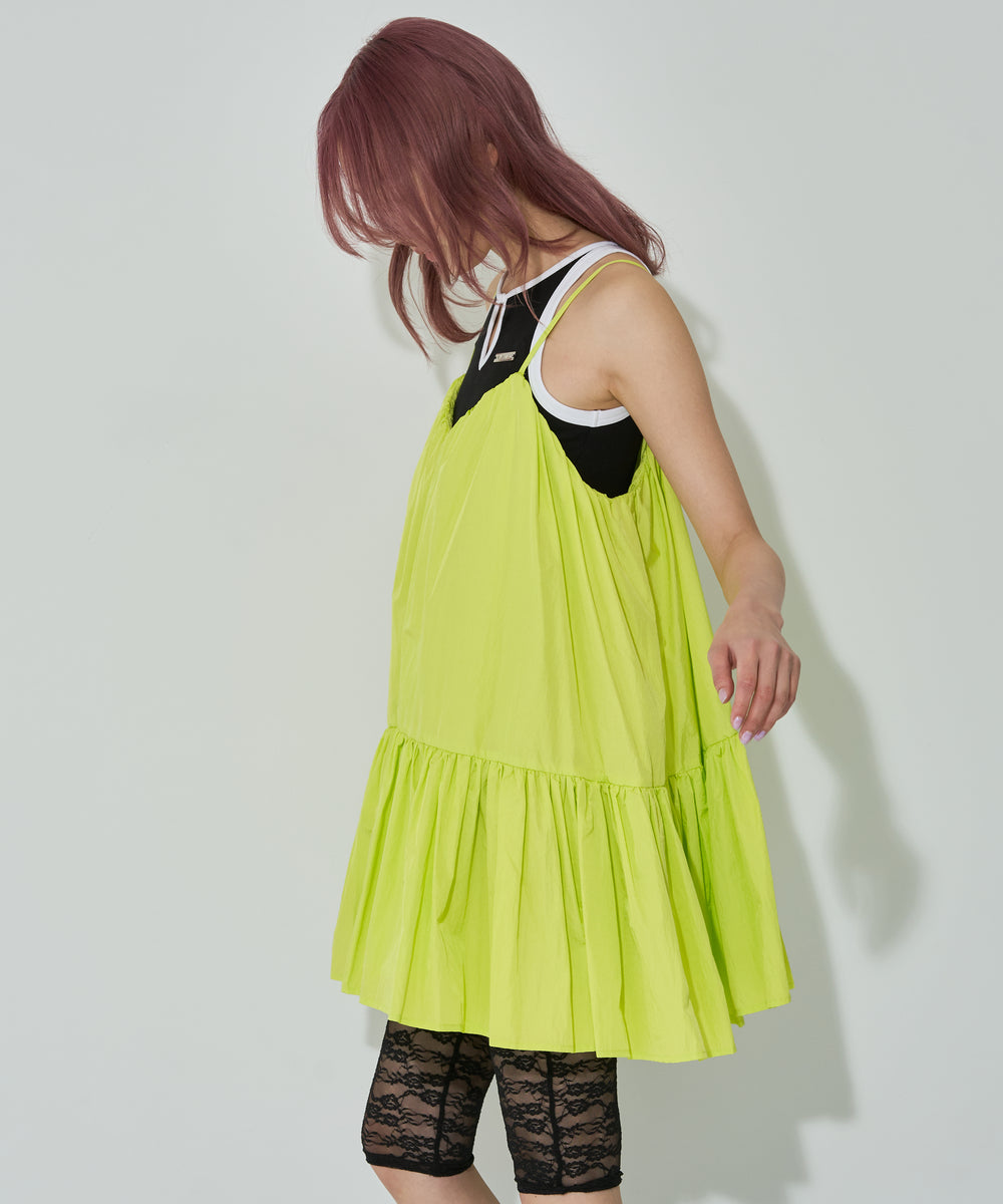 ギャザーフレアキャミワンピース