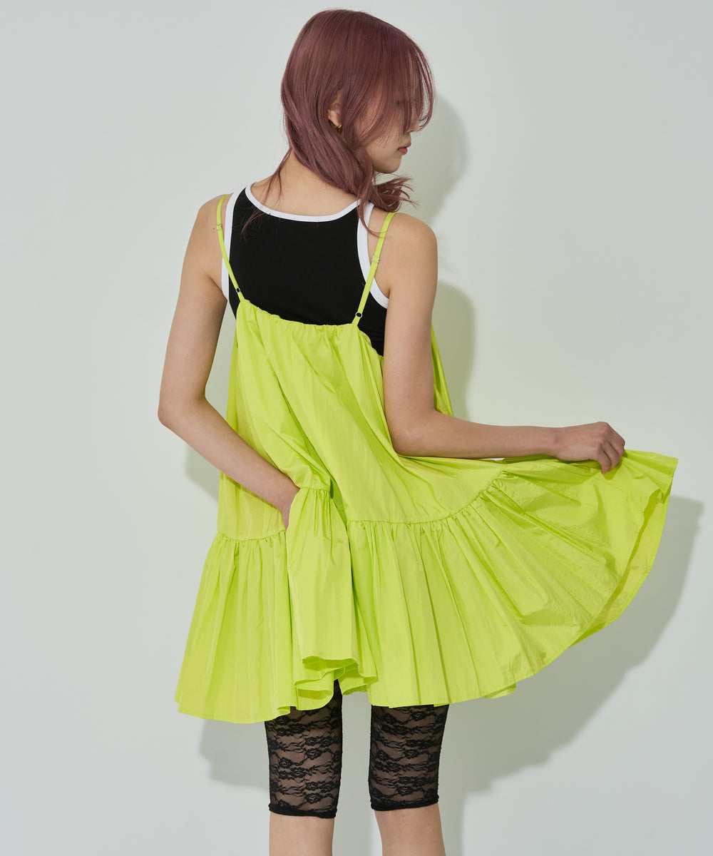 ギャザーフレアキャミワンピース