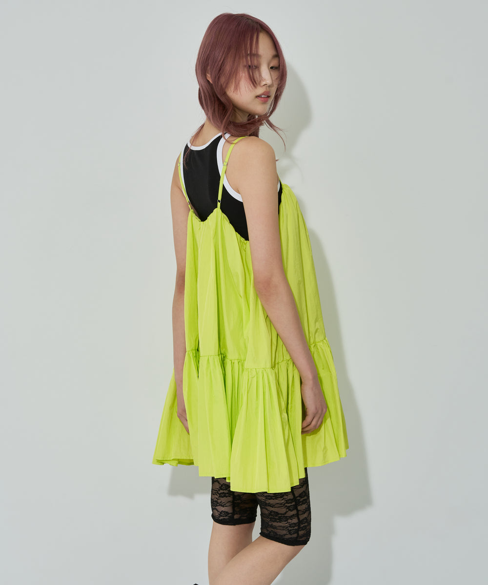 ギャザーフレアキャミワンピース