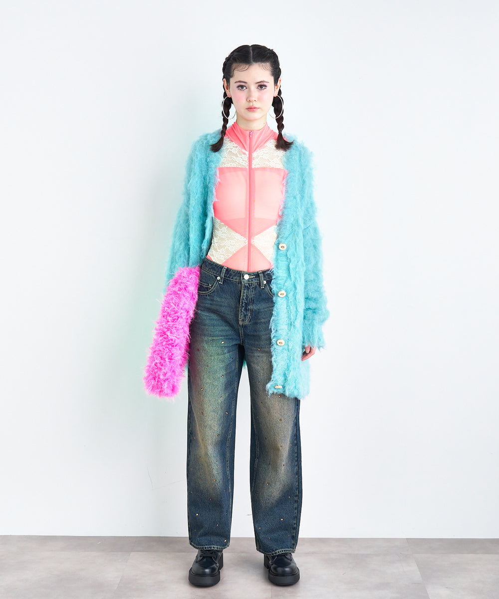 ウェーブシャギーカーデ