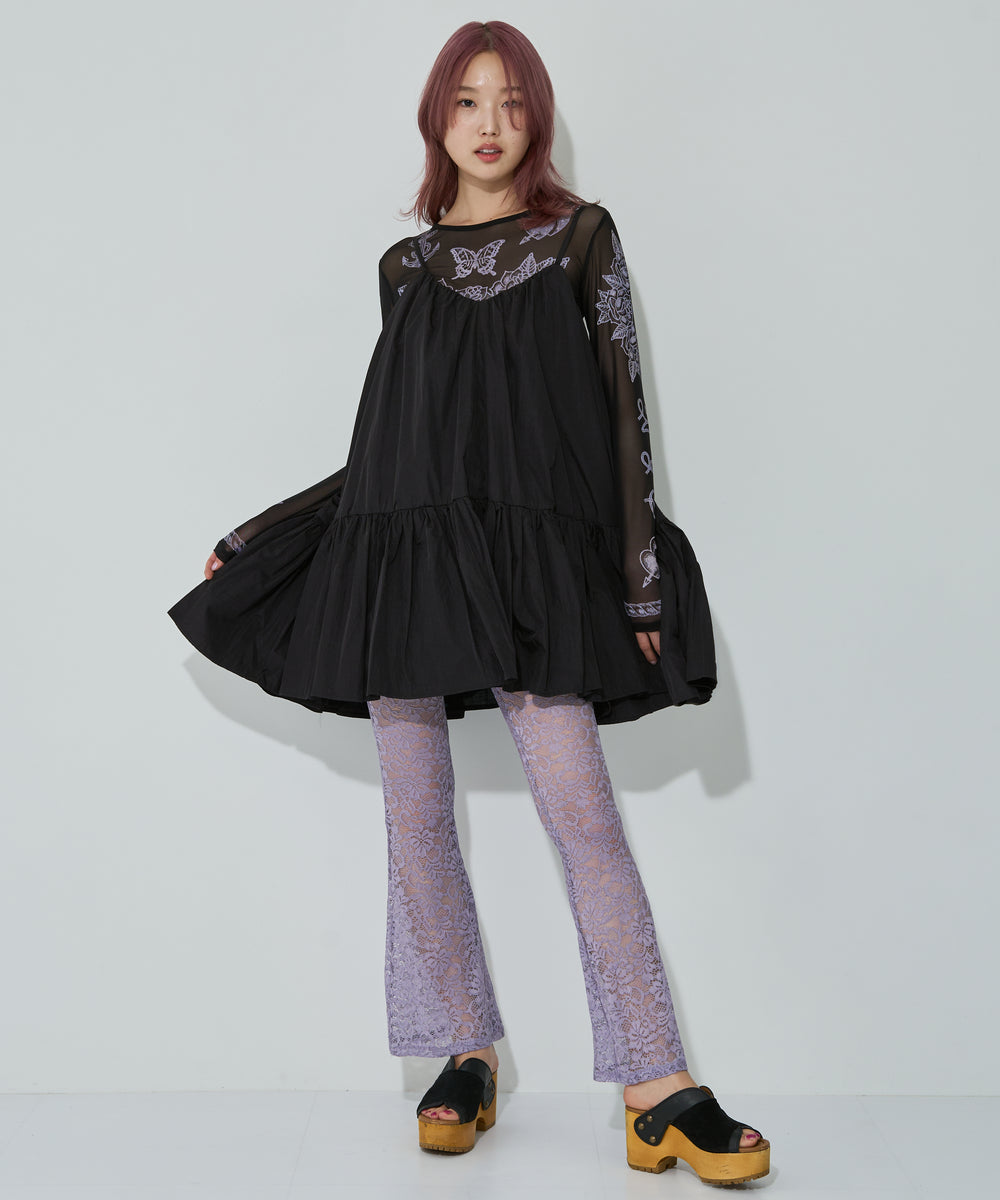 ギャザーフレアキャミワンピース