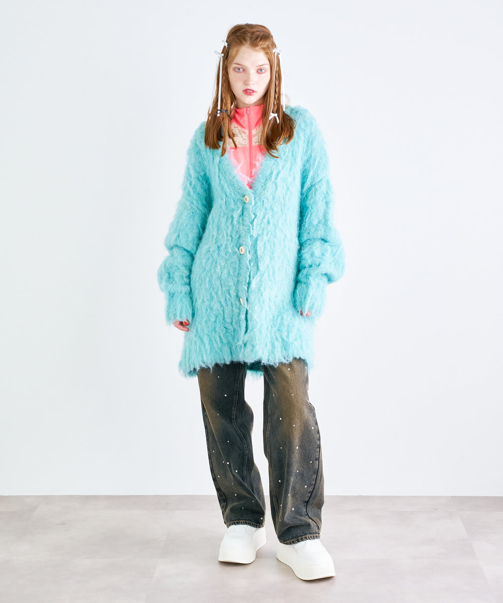 ウェーブシャギーカーデ