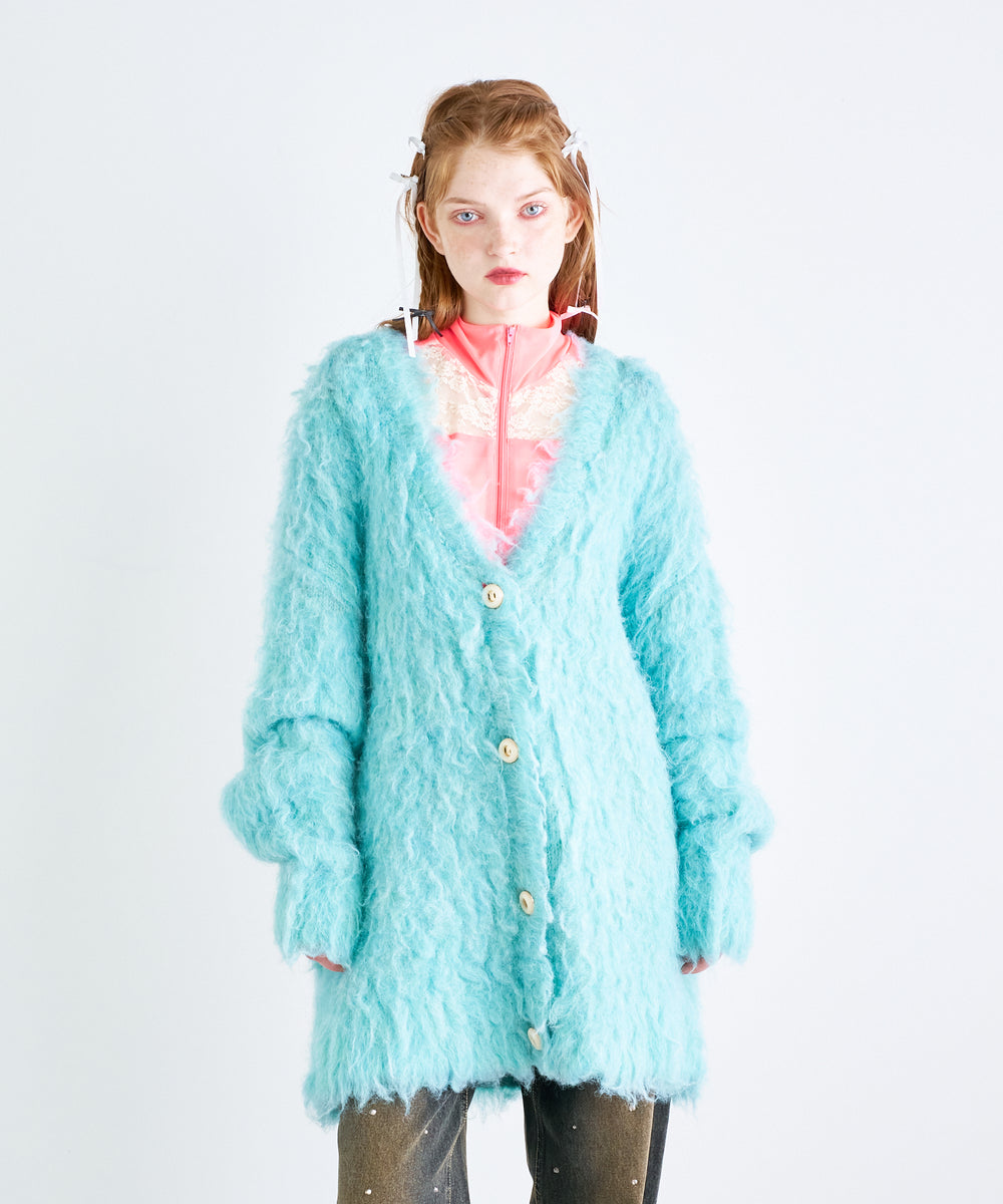 ウェーブシャギーカーデ