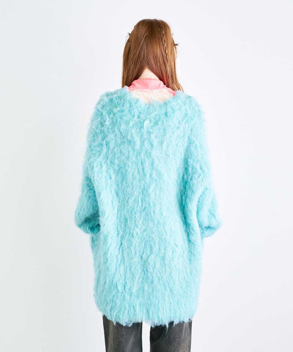 ウェーブシャギーカーデ