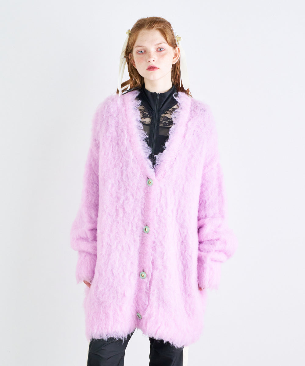 ウェーブシャギーカーデ