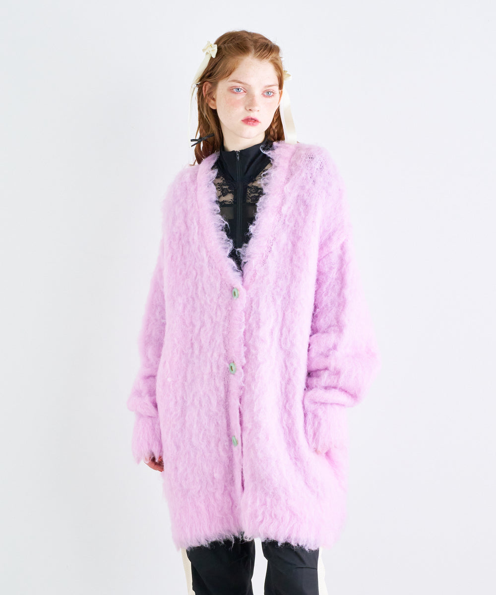 ウェーブシャギーカーデ