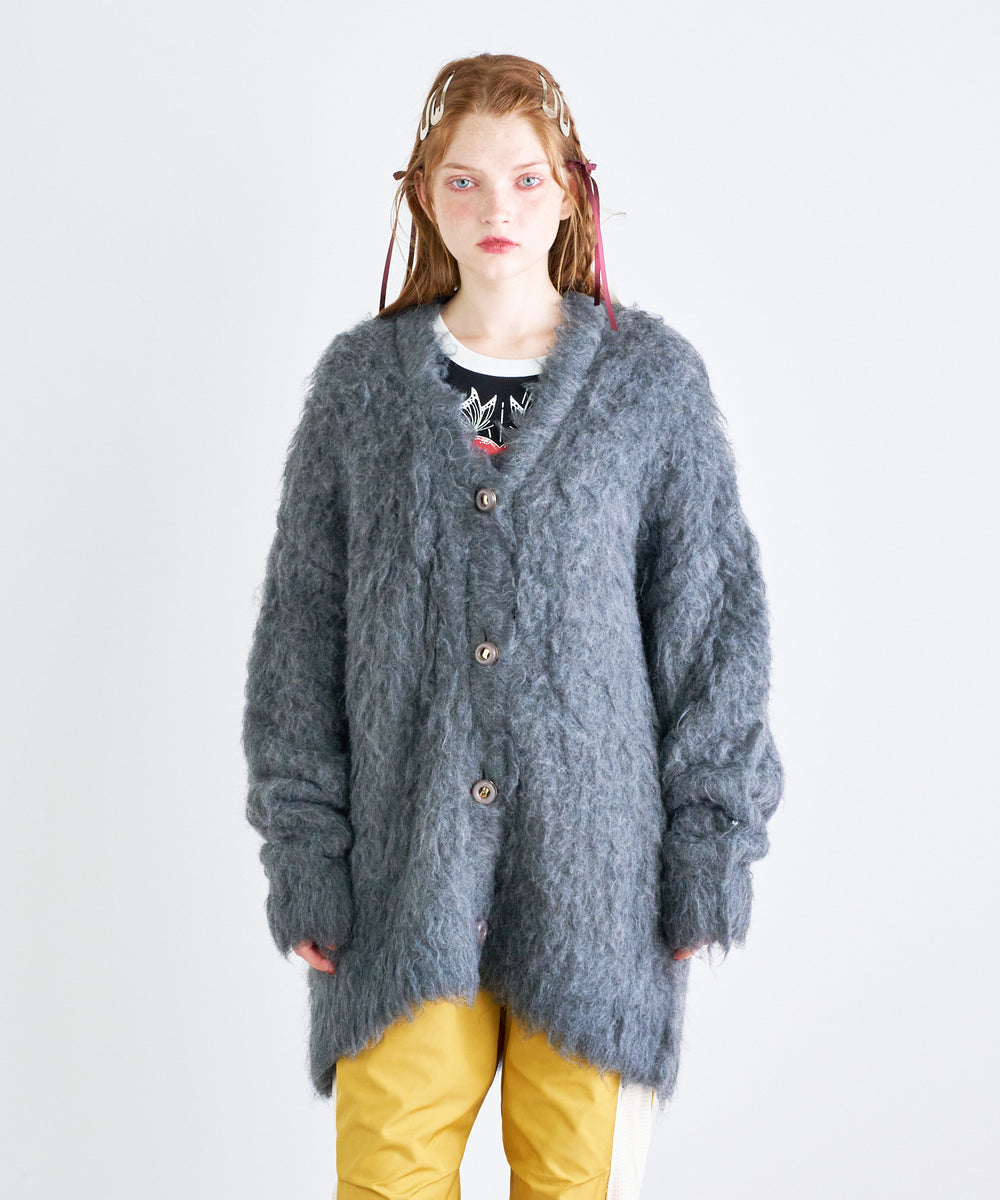 ウェーブシャギーカーデ