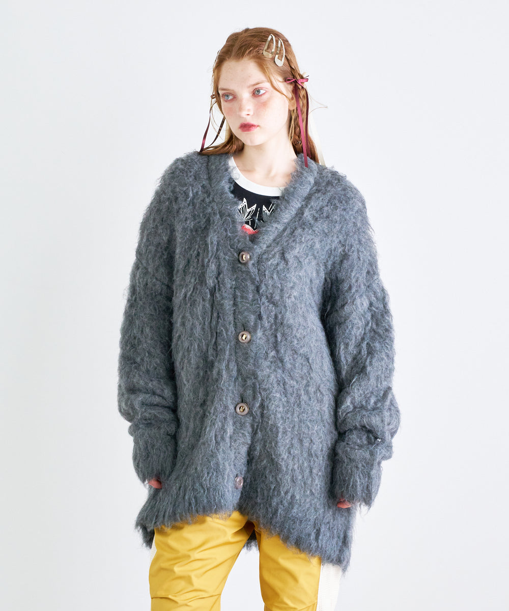 ウェーブシャギーカーデ