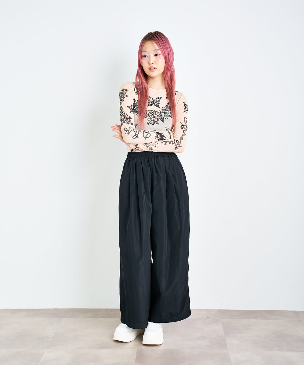 サイドラインワイドパンツ