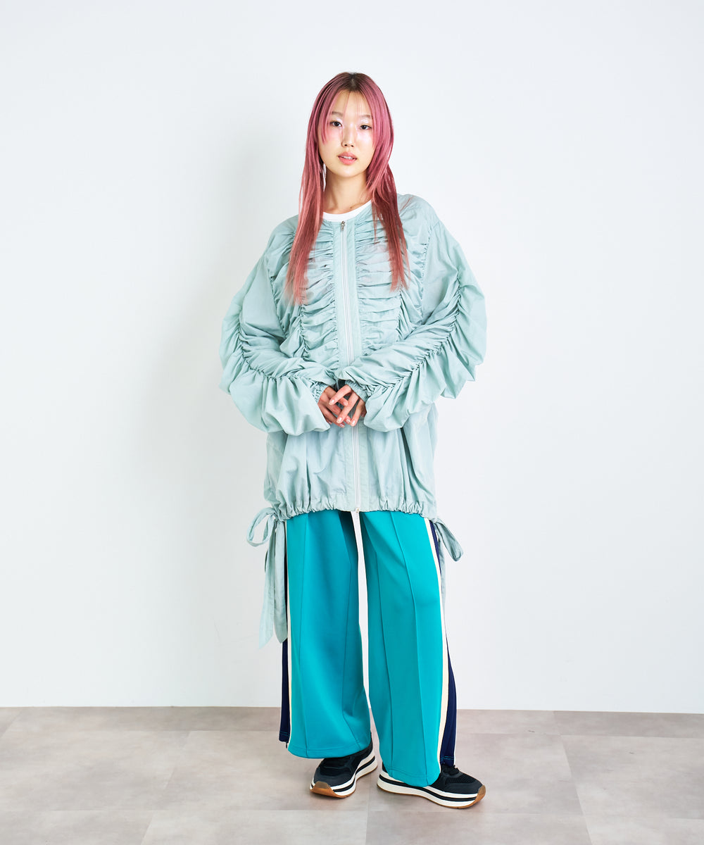 シャーリングダブルジップブルゾン