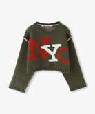 "NYC”ジャガードニットプルオーバー