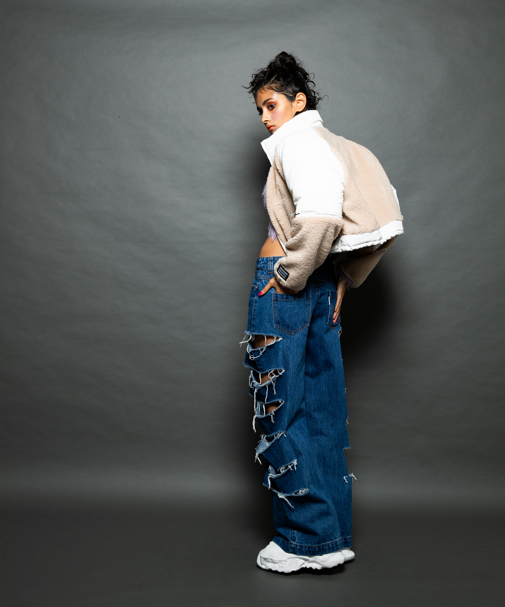 スーパースラッシュバギーデニムパンツ – ANNA SUI NYC