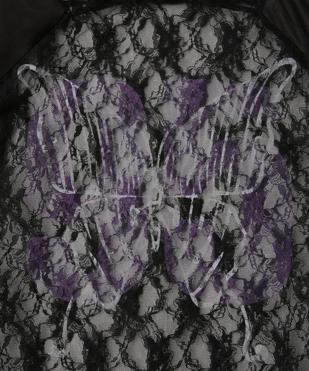 バタフライプリントゲームシャツ