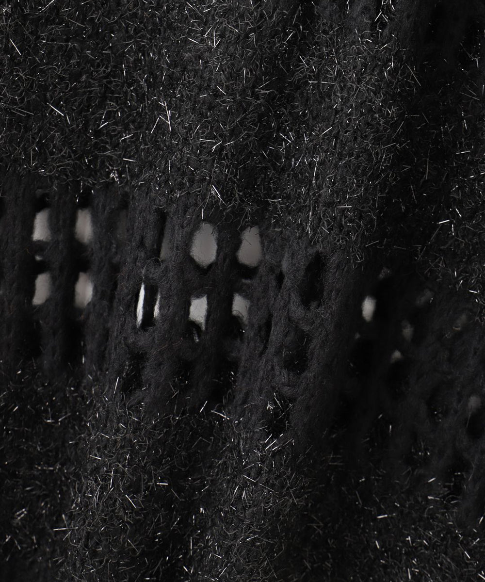 ラメシャギーニットプルオーバー