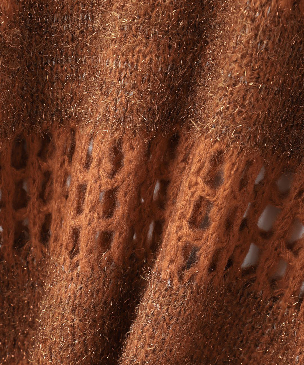 ラメシャギーニットプルオーバー