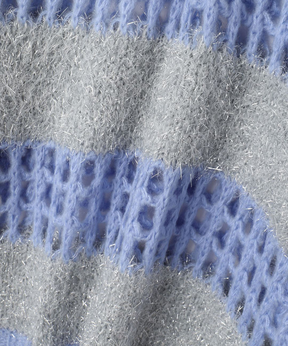 ラメシャギーニットプルオーバー