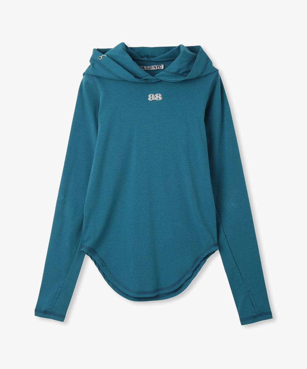 AS刺繍リブフーディー