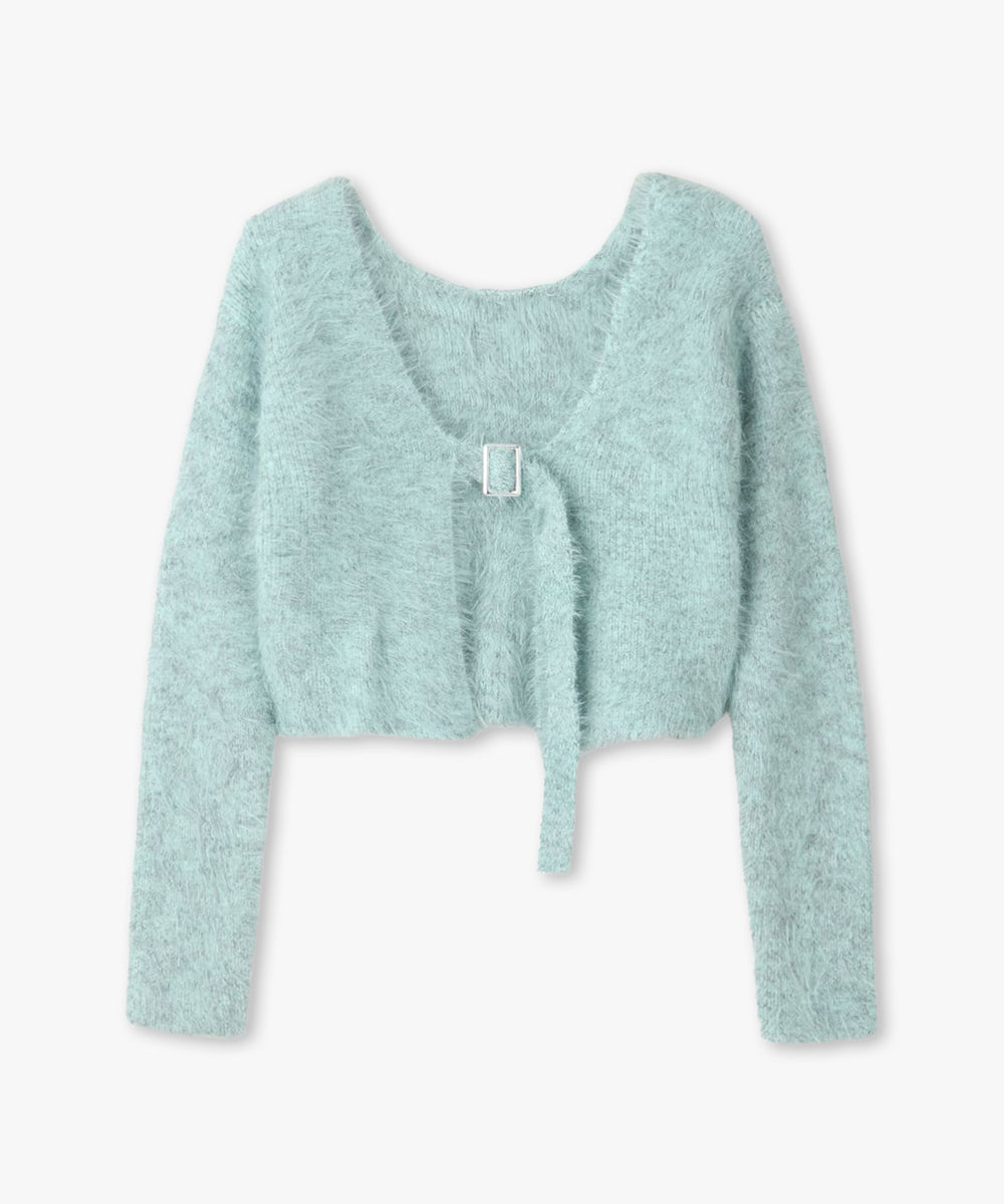 フェザーヤーンベルトカーディガン