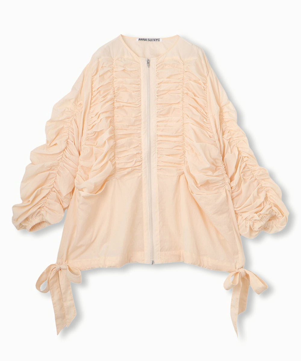 シャーリングダブルジップブルゾン