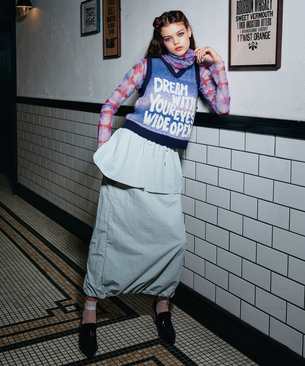 グラデーションジャガードベスト