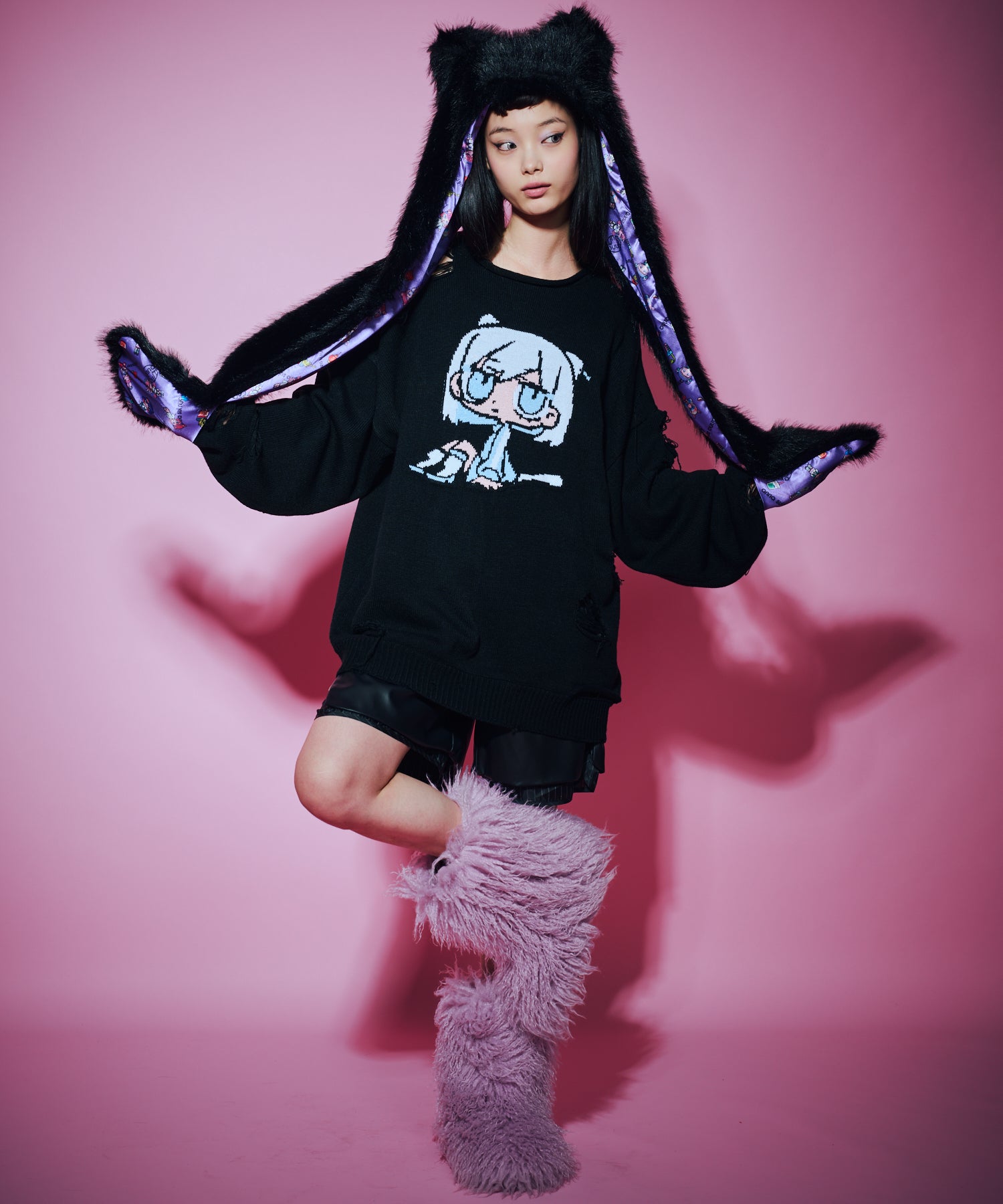 TERAキャットファーマフラー – ANNA SUI NYC