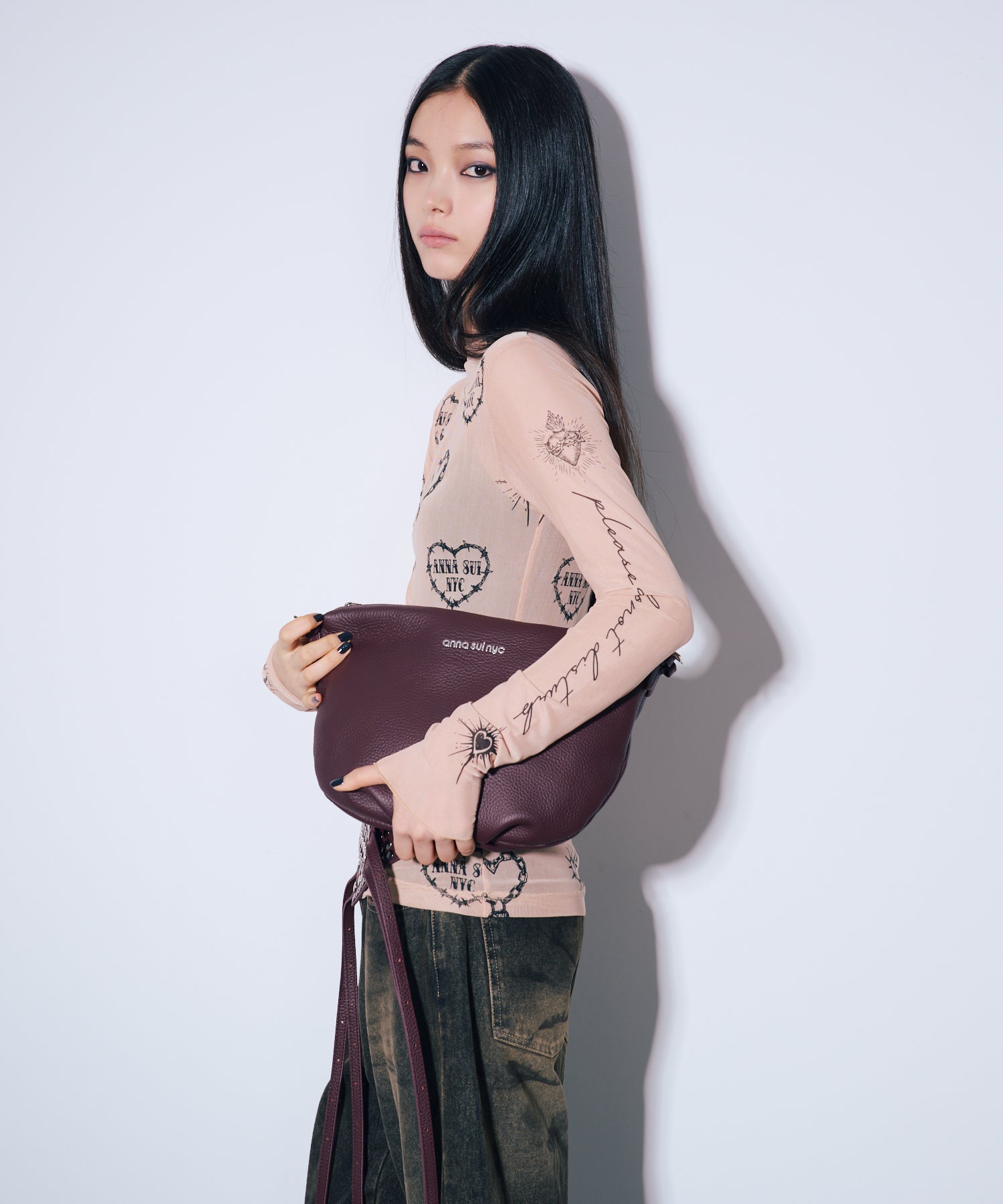 その他 anna スタッズベルトレザーバック – ANNA SUI NYC