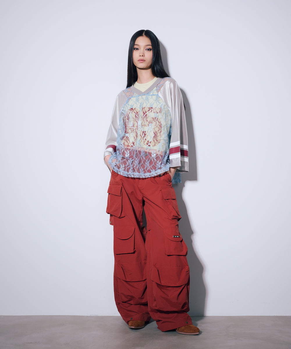 バタフライプリントゲームシャツ