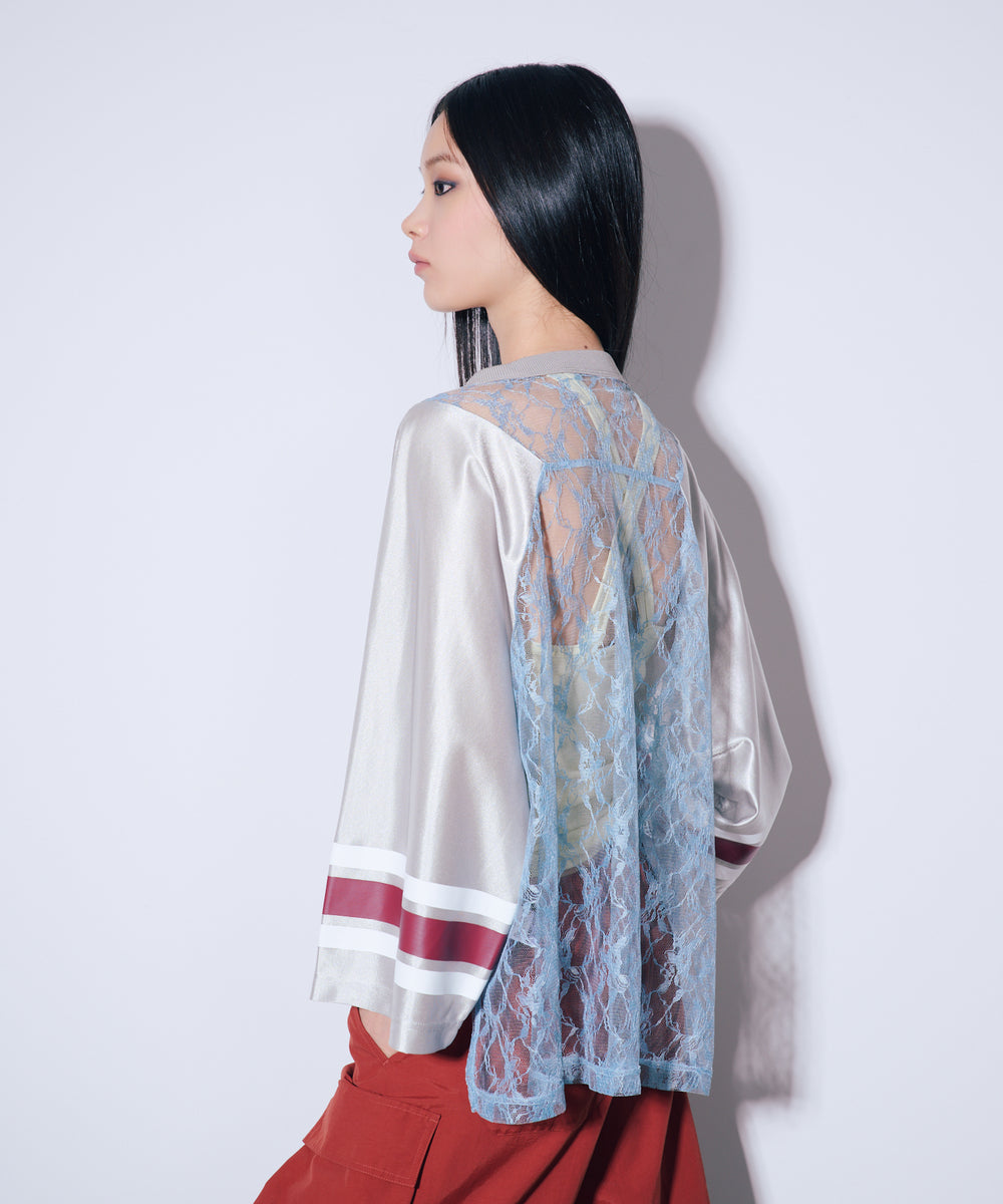 バタフライプリントゲームシャツ