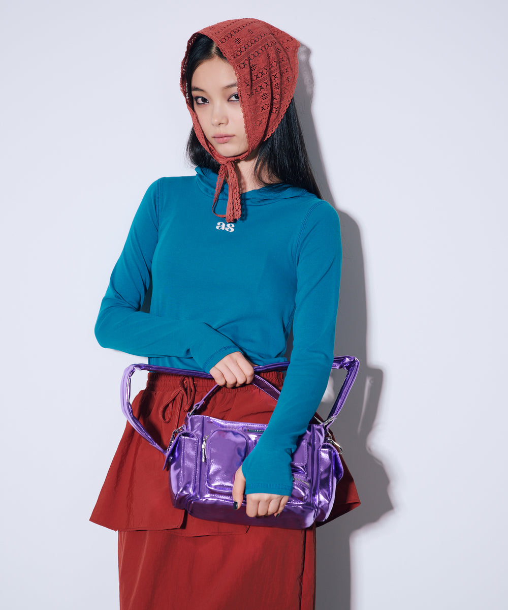 AS刺繍リブフーディー