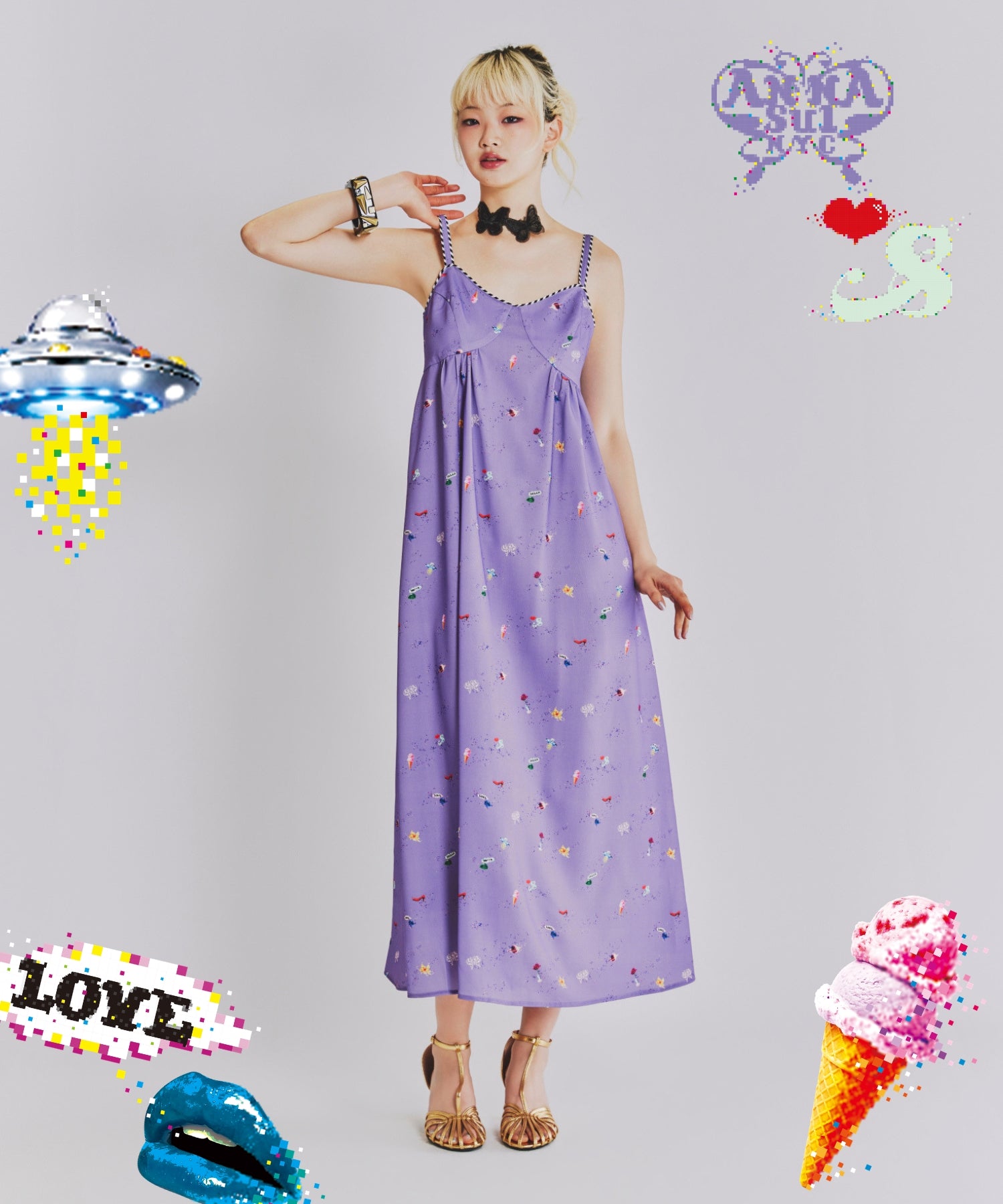 ワンピース nanako SHIRACOロングワンピース – ANNA SUI NYC