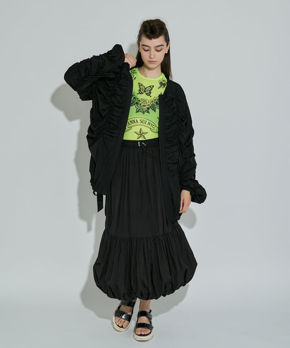 シャーリングダブルジップブルゾン