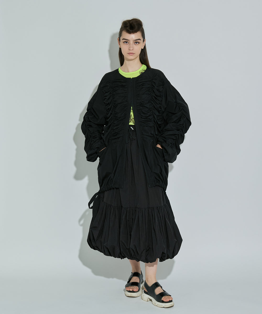 シャーリングダブルジップブルゾン