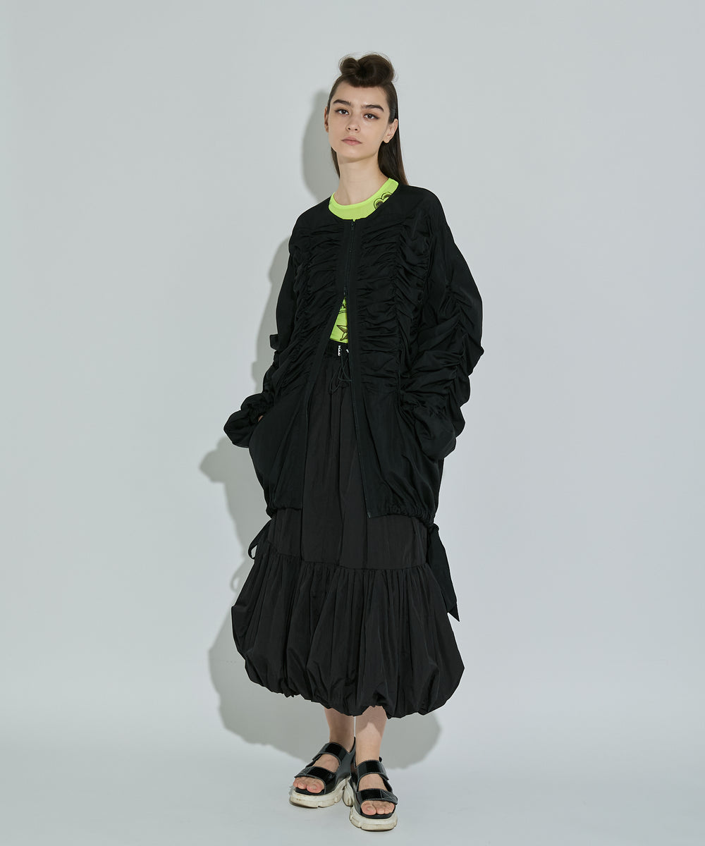 シャーリングダブルジップブルゾン