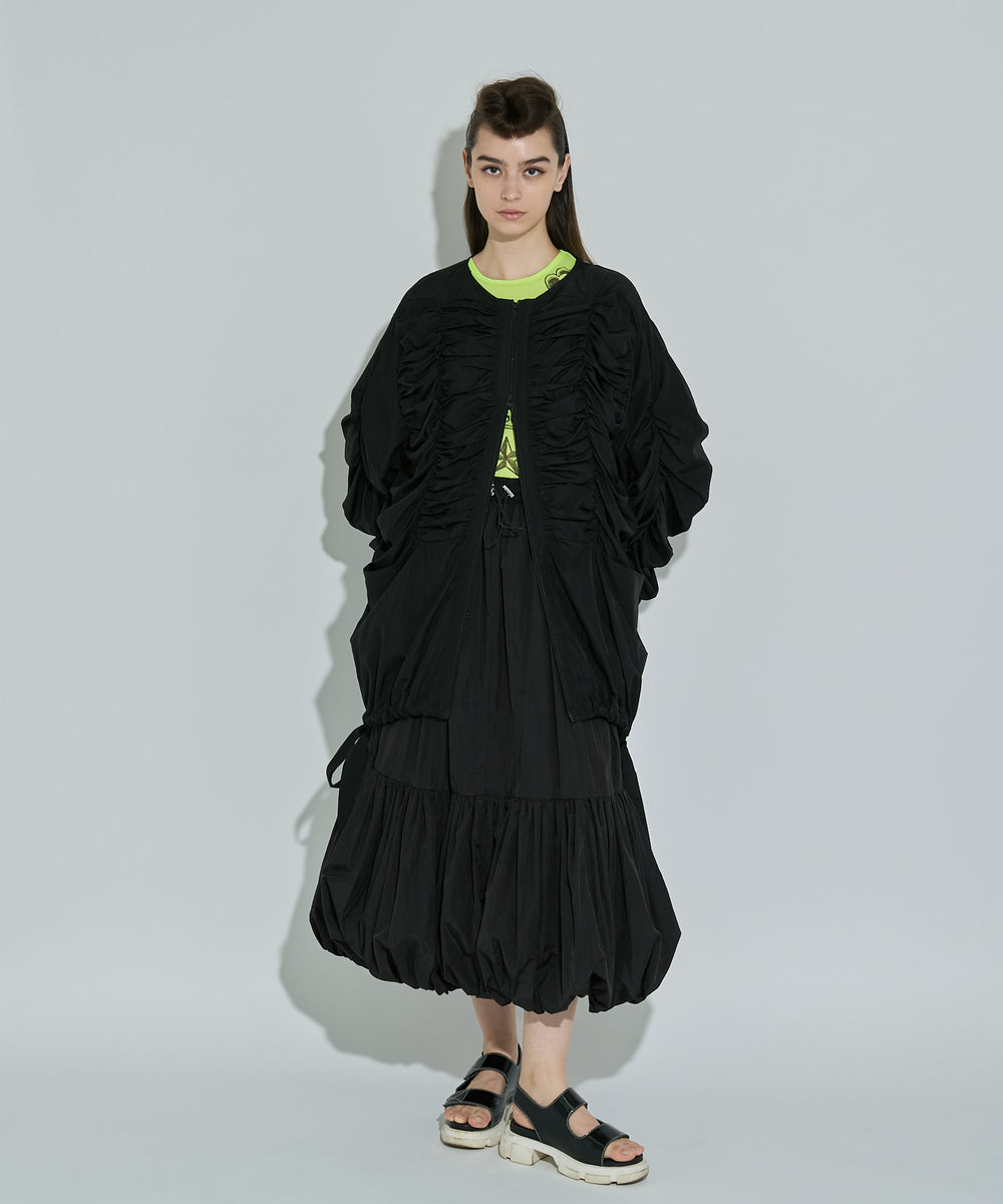 シャーリングダブルジップブルゾン