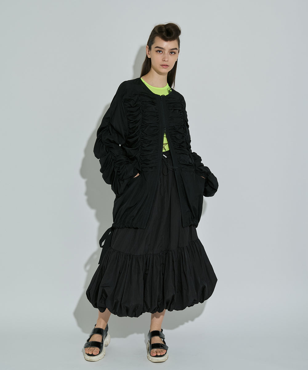 シャーリングダブルジップブルゾン