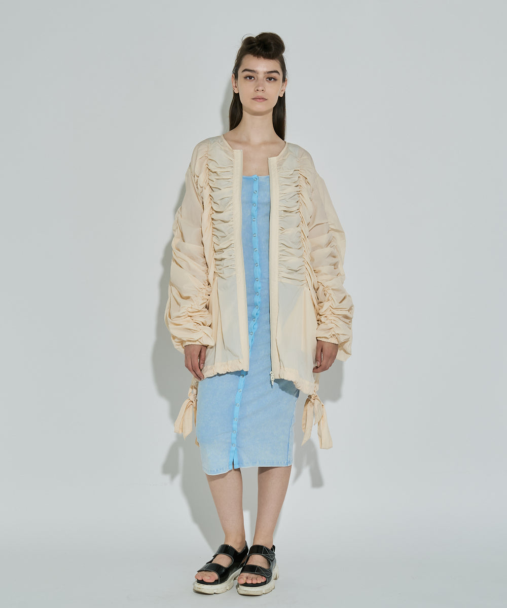 シャーリングダブルジップブルゾン