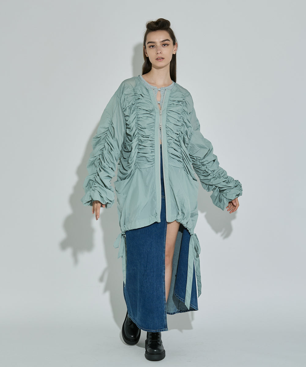 シャーリングダブルジップブルゾン