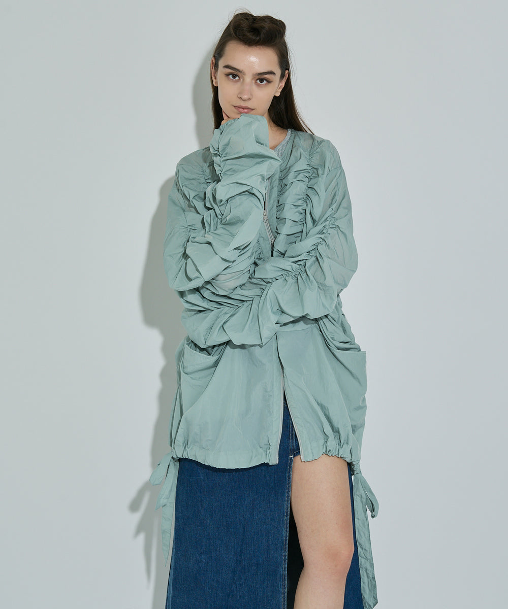 シャーリングダブルジップブルゾン