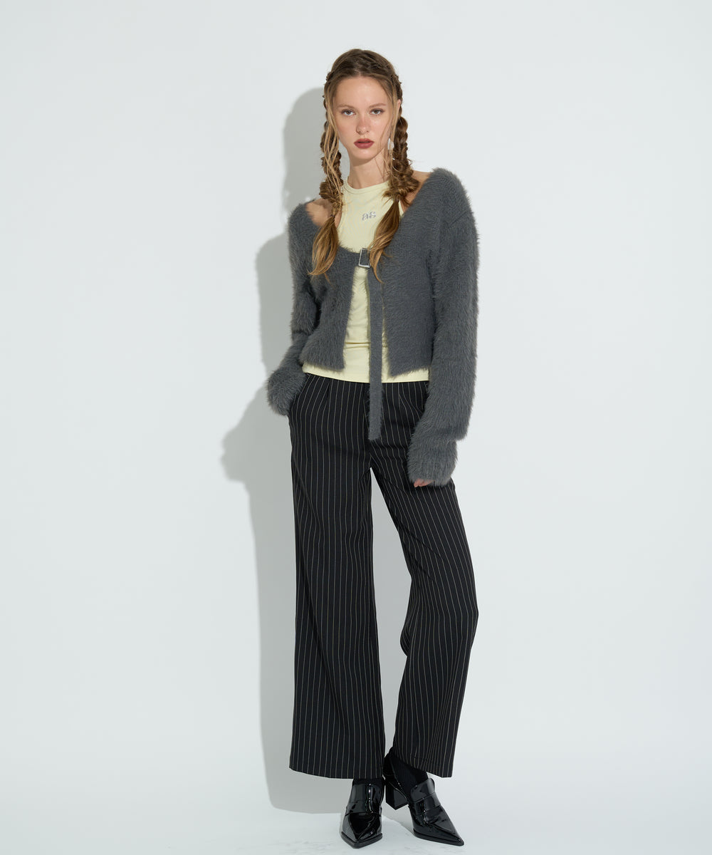 フェザーヤーンベルトカーディガン