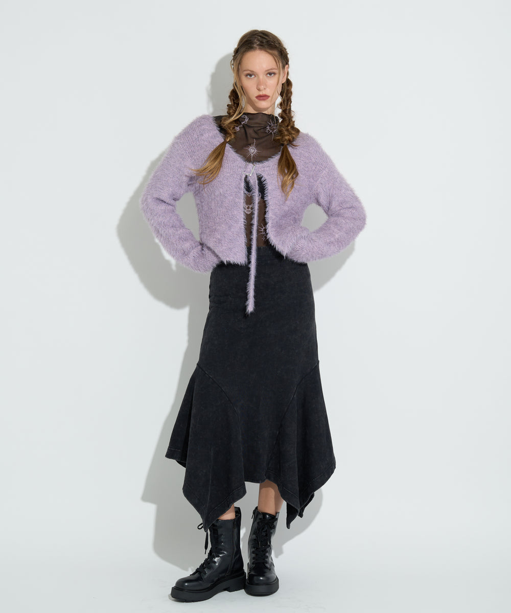 フェザーヤーンベルトカーディガン